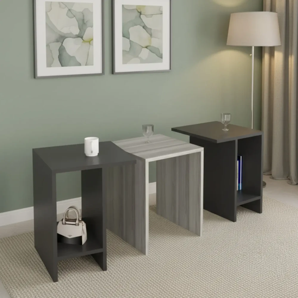 طقم طاولات رمادي درجتين 223