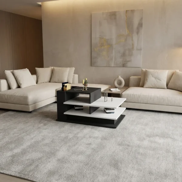 طاولة مودرن لون أبيض مع رمادي 437