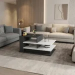 طاولة مودرن لون أبيض مع رمادي 437