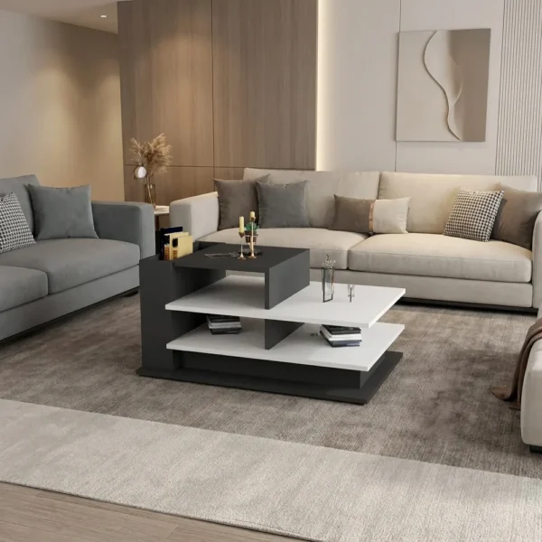 طاولة مودرن لون أبيض مع رمادي 437