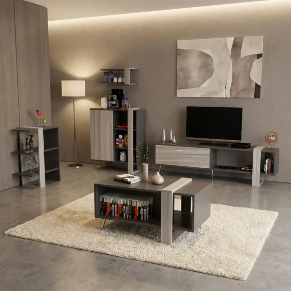 طقم طاولات لون رمادي درجتين 234