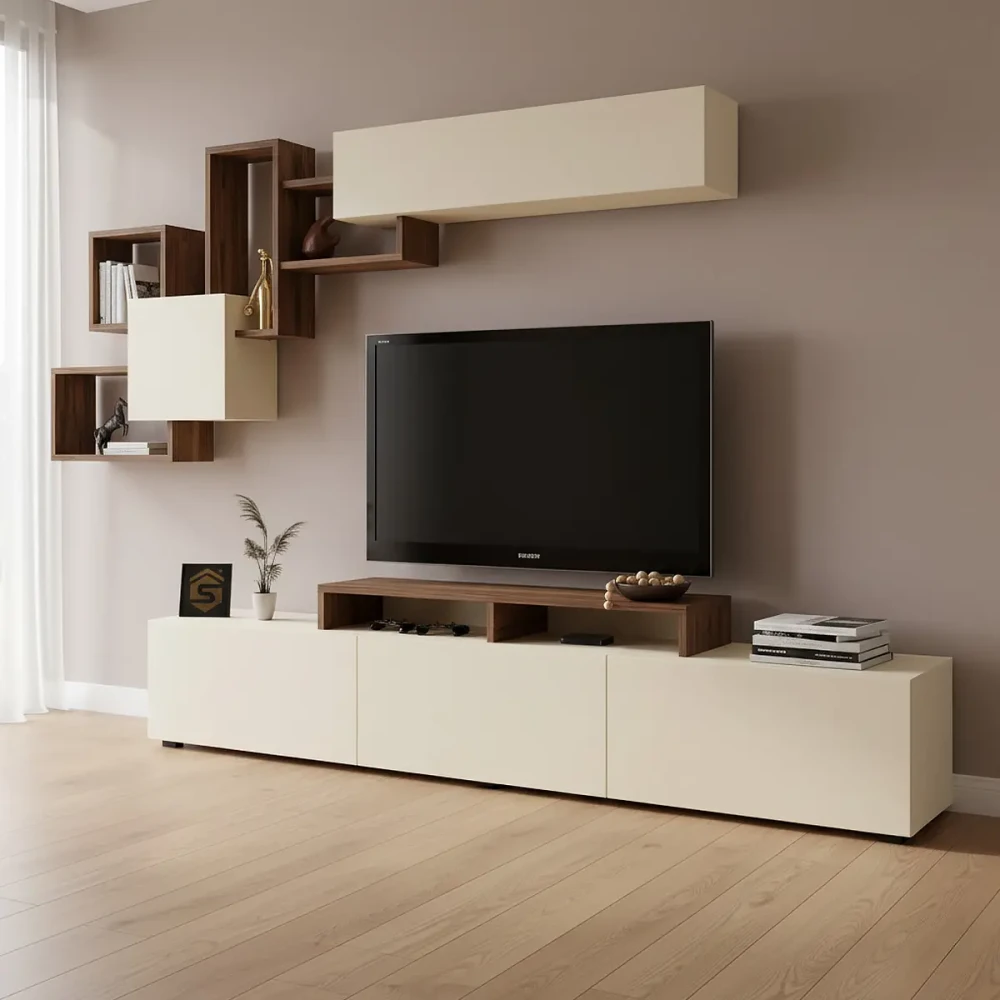 طاولة تلفاز Elit2 بني وبيج 197