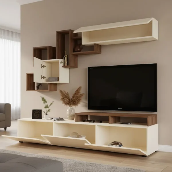 طاولة تلفاز Elit2 بني وبيج 197