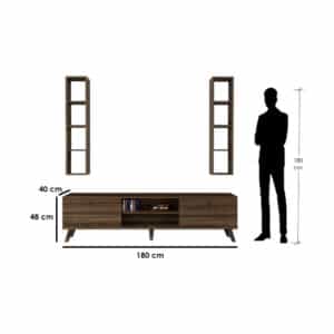 طقم طاولات عصري لون بني 208 - الصورة 4