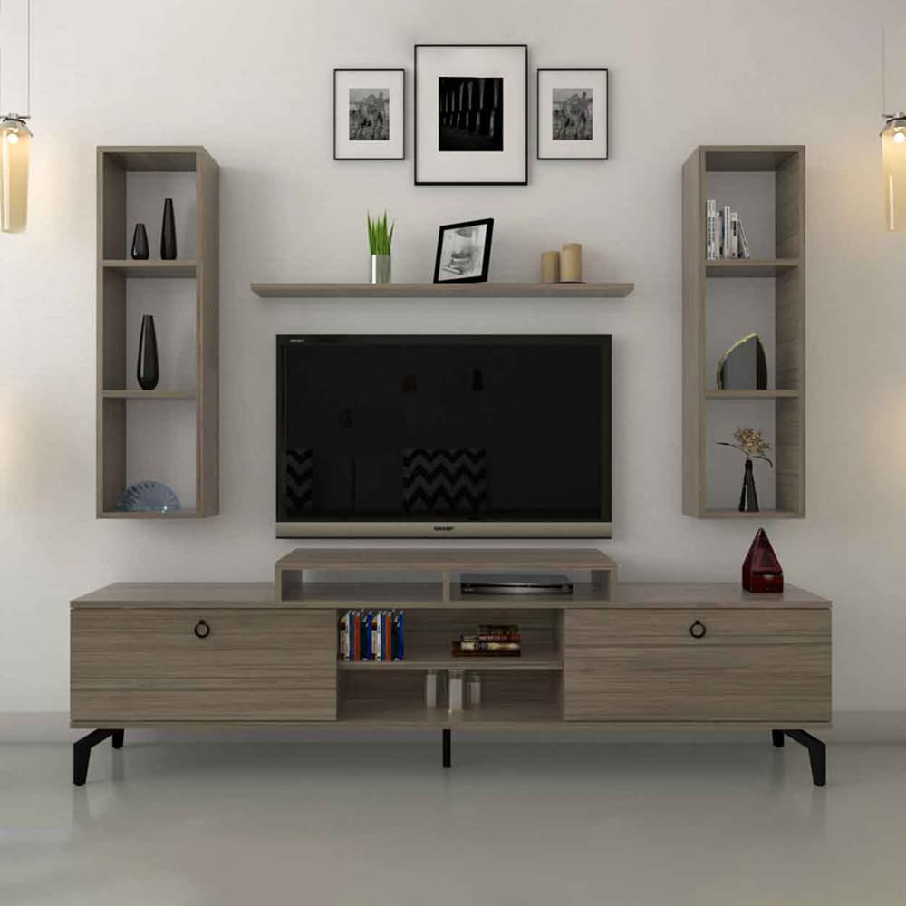 طقم طاولات مودرن لون خشبي 238