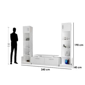 ⁦مكتبة شاشة مع 2 وحدة أرفف 131⁩ - الصورة ⁦4⁩