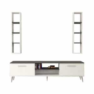 ⁦طاولة تلفزيون عصرية مع وحدتين أرفف 192⁩ - الصورة ⁦5⁩