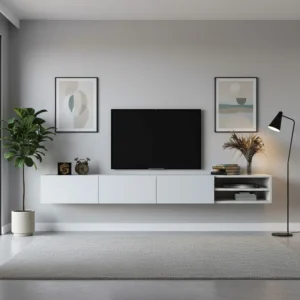 طاولة شاشة معلقة لون أبيض 115