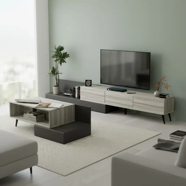 طقم طاولات عصري لون رمادي درجتين 239