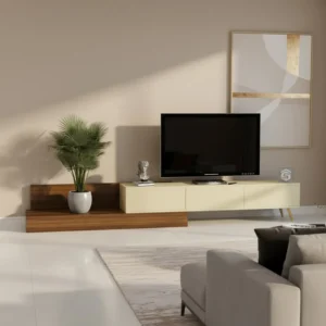 طاولة بلازما لون بيج مع بني 01