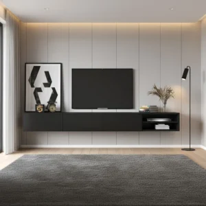 طاولة بلازما معلقة لون أسود 04