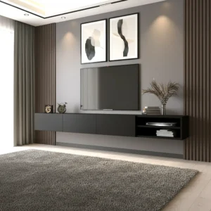 طاولة بلازما معلقة لون أسود 04