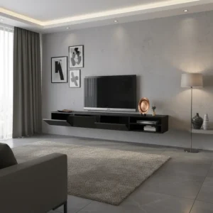 طاولة بلازما معلقة لون أسود 04