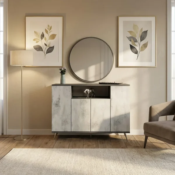 مدخل وخزانة مودرن رمادي درجتين 805