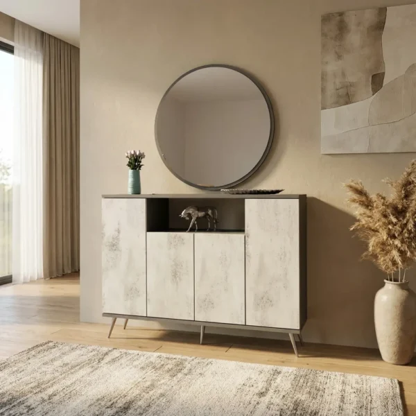 مدخل وخزانة مودرن رمادي درجتين 805