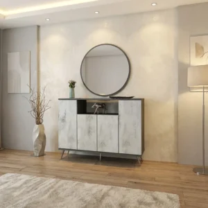 مدخل وخزانة مودرن رمادي درجتين 805