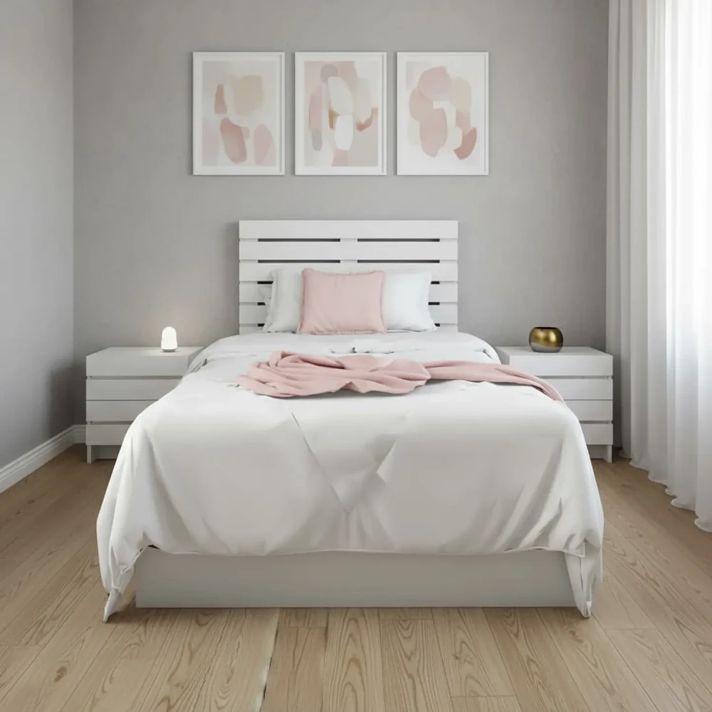 سرير نوم فردي لون أبيض 093