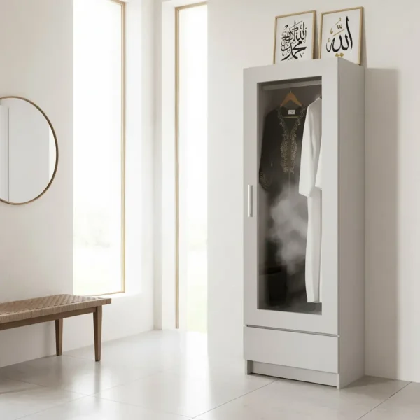 دولاب و خزانة تبخير الملابس لون ابيض 702