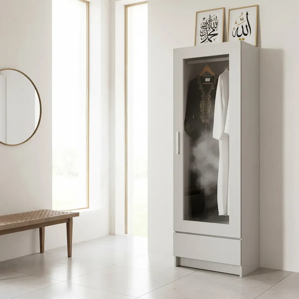 دولاب و خزانة تبخير الملابس لون ابيض 702