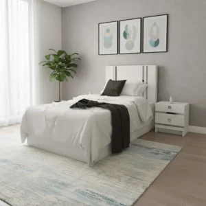 سرير نوم فردى مودرن لون أبيض 094