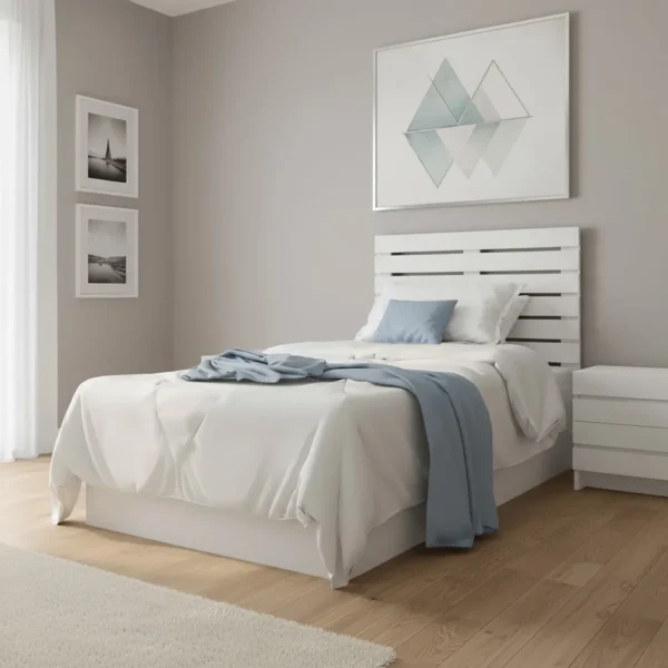 سرير نوم فردي لون أبيض 093