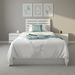 سرير نوم فردي لون أبيض 093