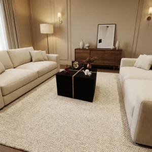 4 طاولات خدمة مودرن لون أسود مع بني 450