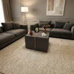 4 طاولات خدمة مودرن لون رمادي مع بني 449