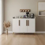 ركن قهوة تصميم تركي أبيض مع بني 326