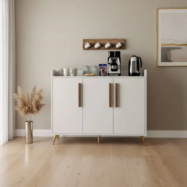 ركن قهوة تصميم تركي أبيض مع بني 326