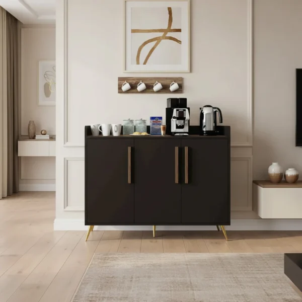 كوفي كورنر تصميم تركي أسود مع بني 327