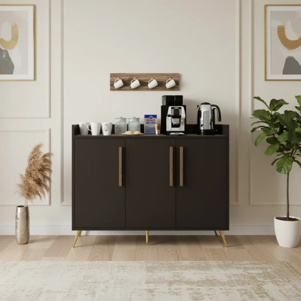 كوفي كورنر تصميم تركي أسود مع بني 327