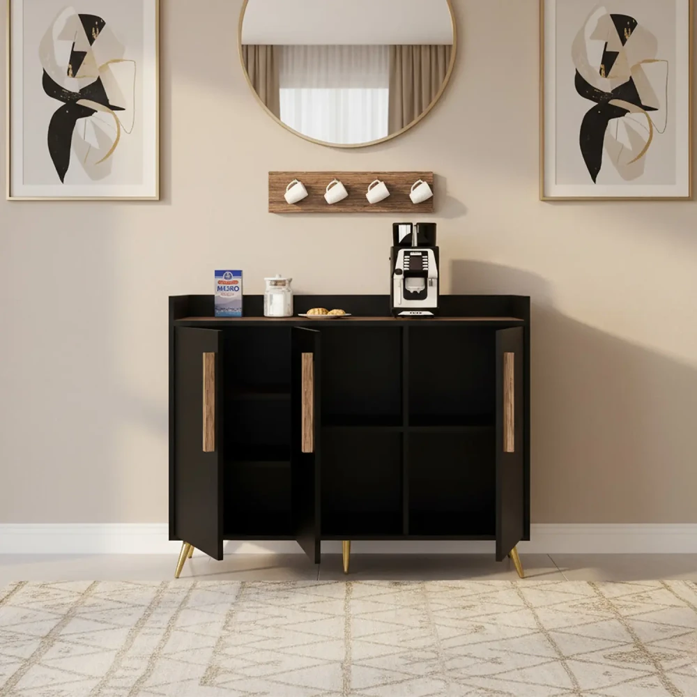 كوفي كورنر تصميم تركي أسود مع بني 327