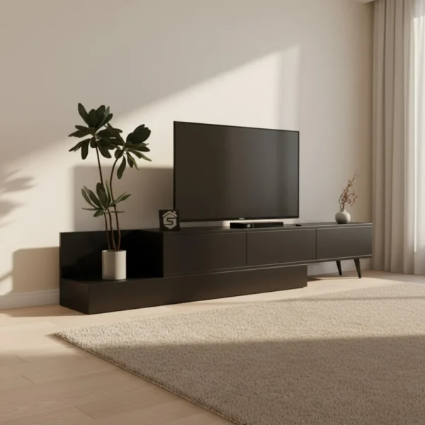 تصميم طاولة تلفزيون عملي للمساحات الصغيرة