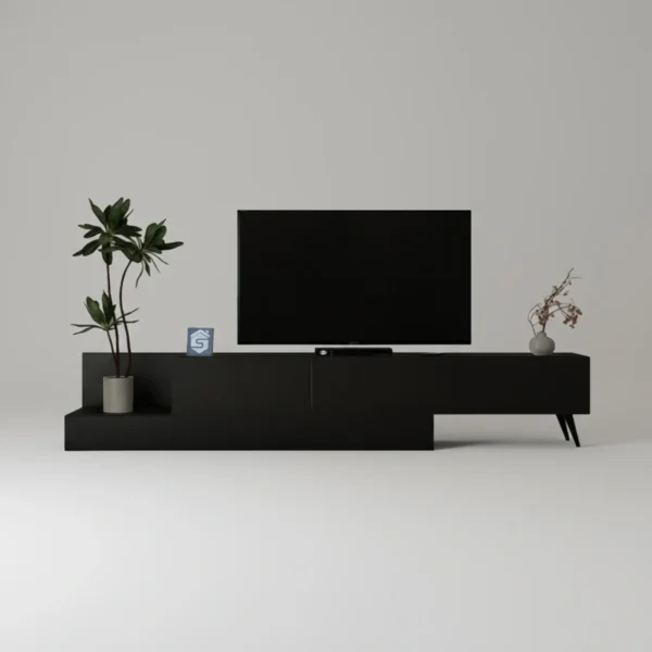 طاولة شاشة قابلة للتمديد لون أسود