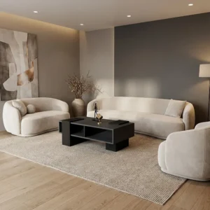 طقم طاولات متكامل لون رمادي مع أسود 245