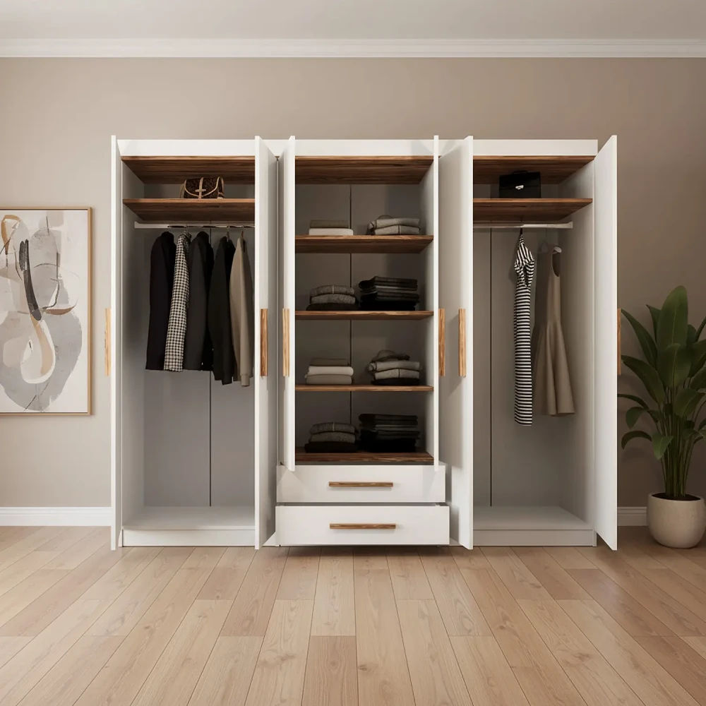 غرفة نوم كاملة لون أبيض و بني 0910