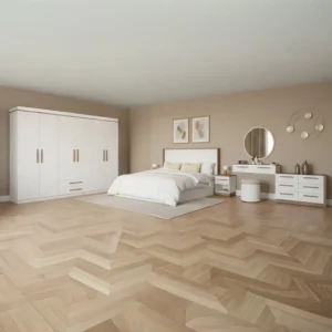 غرفة نوم كاملة لون أبيض و بني 0910