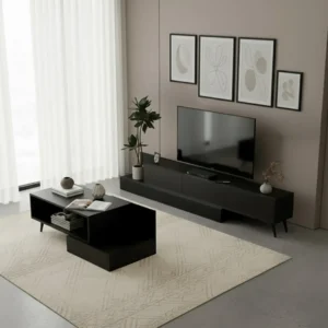 طقم طاولات عصري لون أسود 246