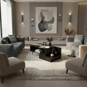 طقم طاولات عصري لون أسود 246