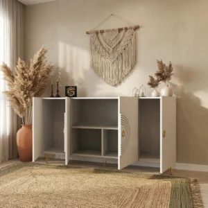 مدخل و كونسول بوفيه لون أبيض 810