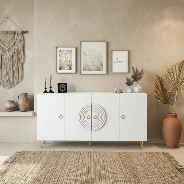 مدخل و كونسول بوفيه لون أبيض 810