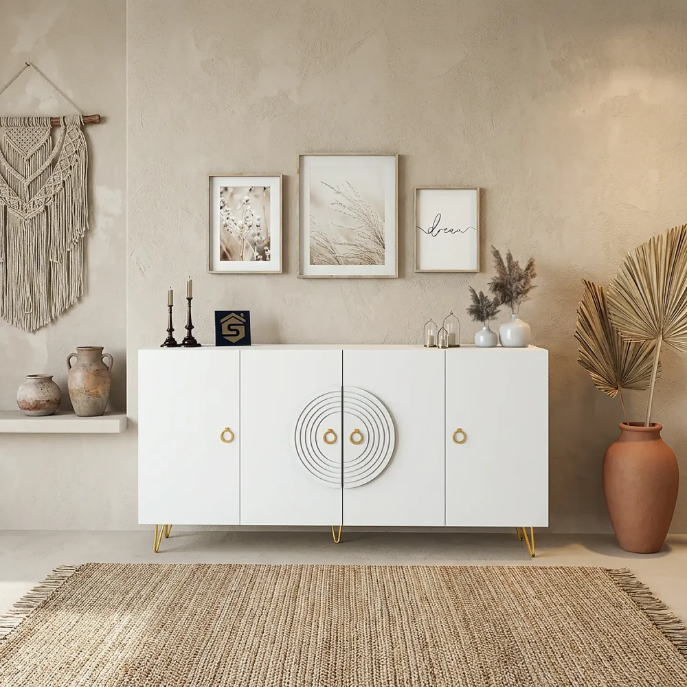 مدخل و كونسول بوفيه لون أبيض 810