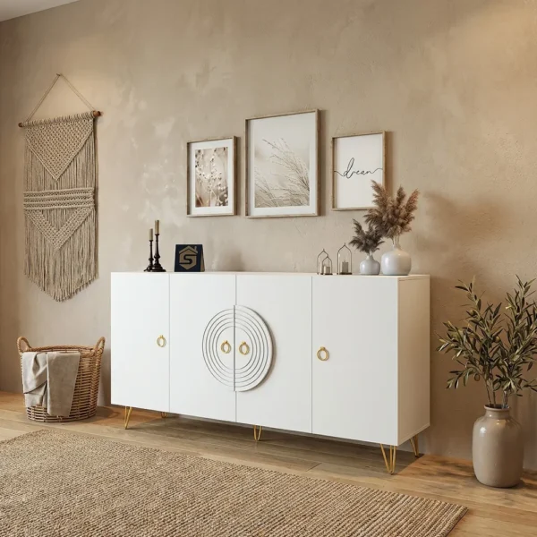 مدخل و كونسول بوفيه لون أبيض 810