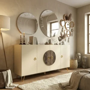 مدخل و كونسول بوفيه لون بيج مع بني 809