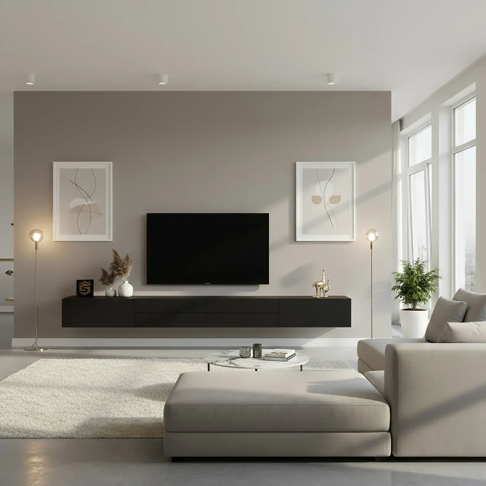 طاولة خشب معلقه لون اسود 14