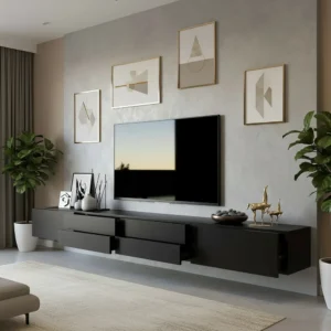 طاولة خشب معلقه لون اسود 14