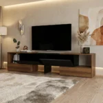 طاولة شاشة متحركة اسود مع بني 18