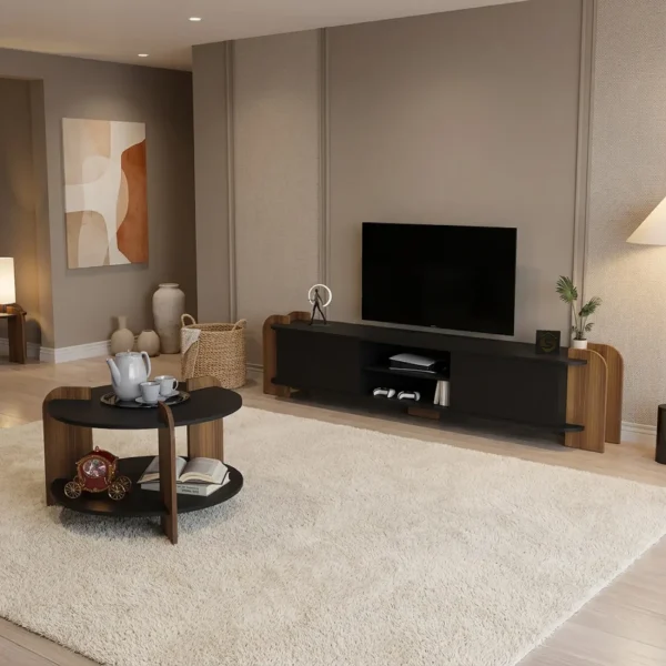 طقم طاولات تلفزيون وطاولة وسط 251