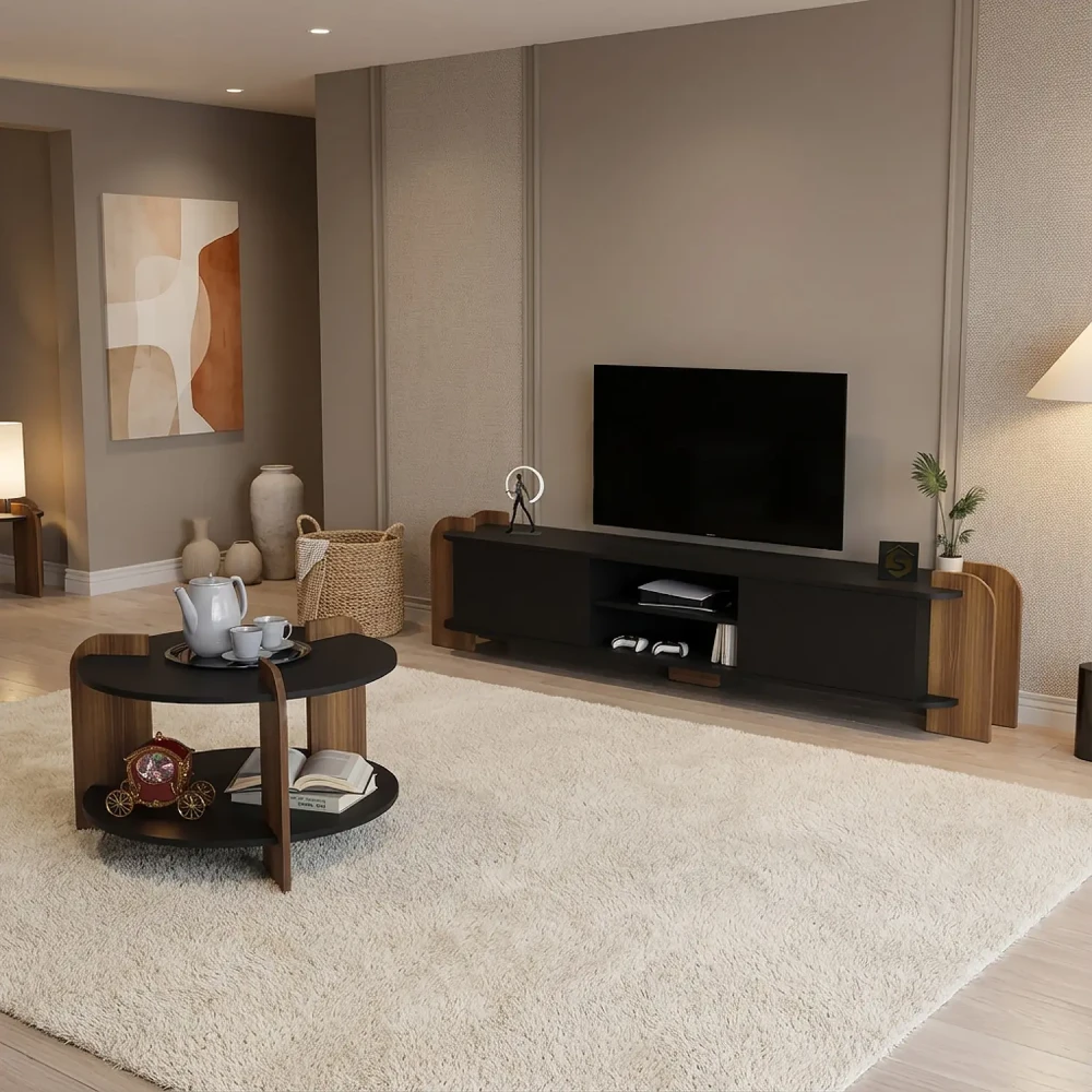 طقم طاولات تلفزيون وطاولة وسط 251